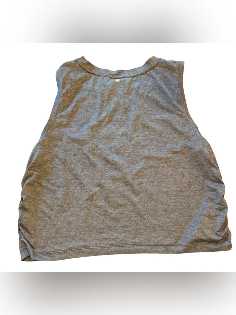 Yogalicious Pure Cloud Nicki Muscle Crop Tank Top Heather Gray Size XXL 2XL